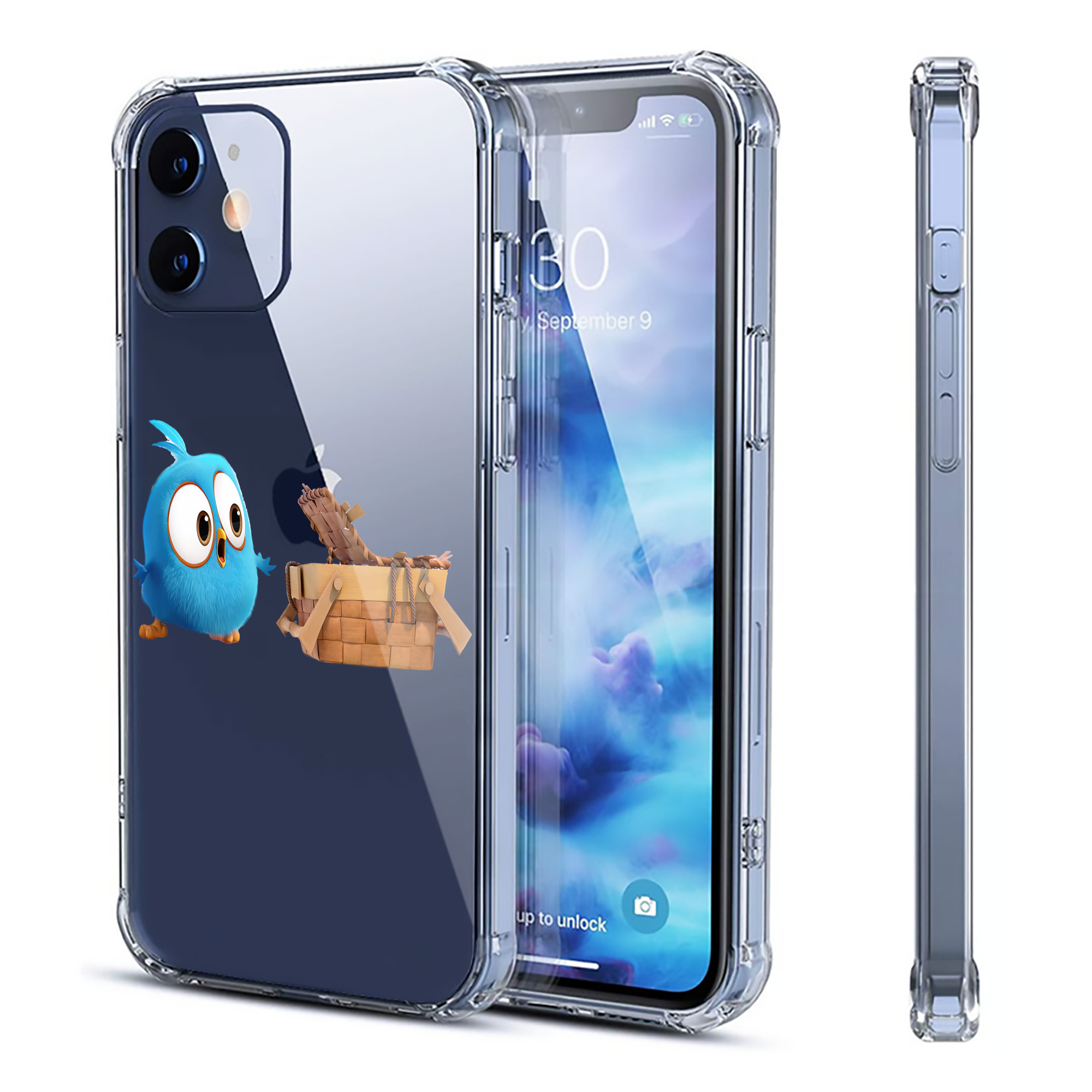（画像用） Angry Birds アングリーバード 【iPhone 12シリーズ対応】透明スマホケース（クリアソフトケース）